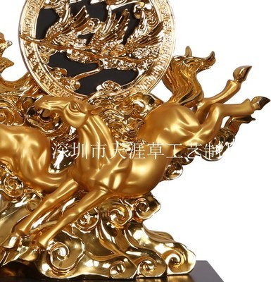 62公分特大號樹脂工藝品馬擺件 商務與桌面裝飾的理想之選